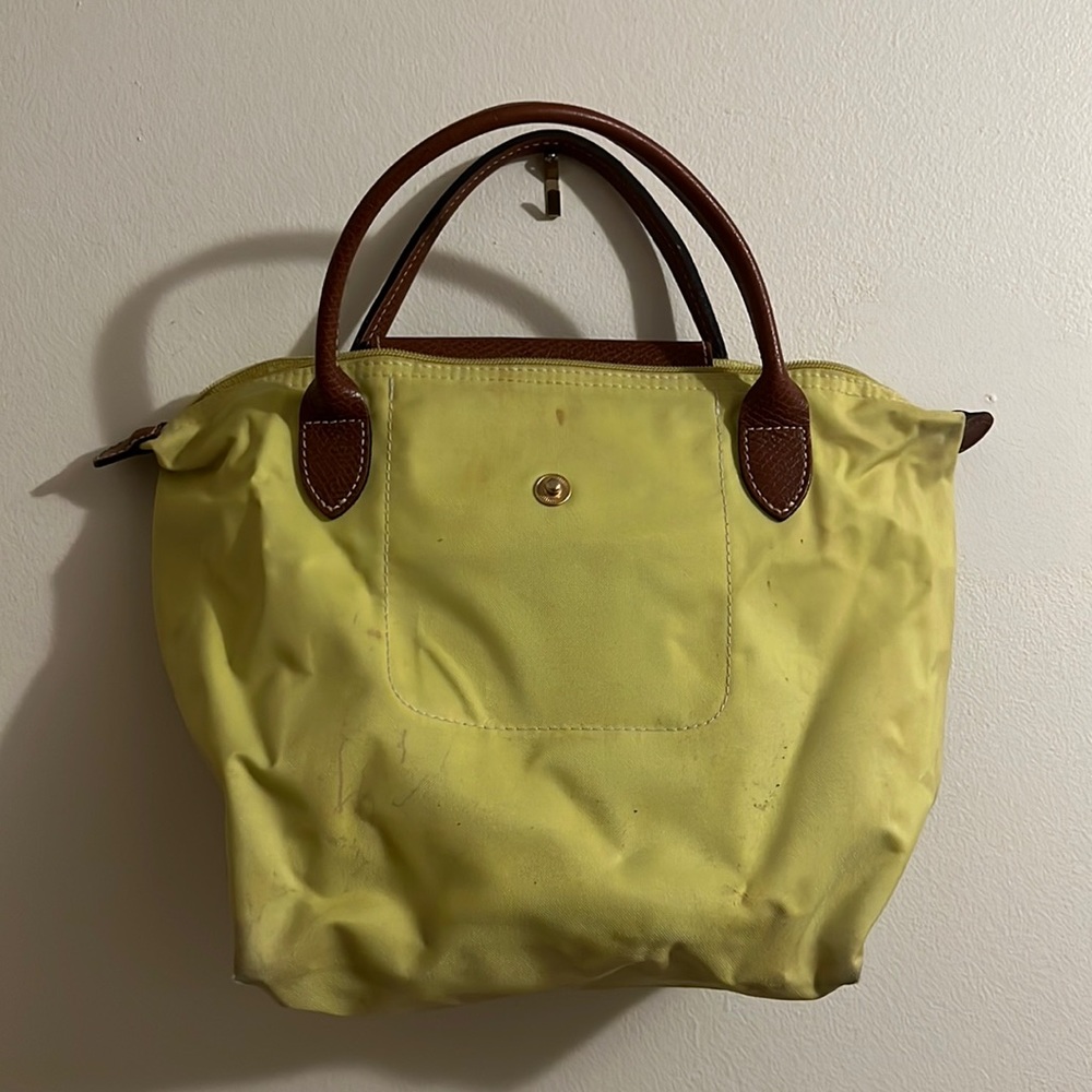 Longchamp lime green yellow small mini